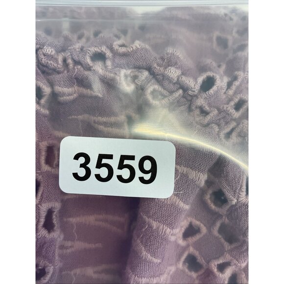 Free People That Girl Eyelet Off The Shoulder Ruffle Crop Top Size XS purple - Picture 8 of 8